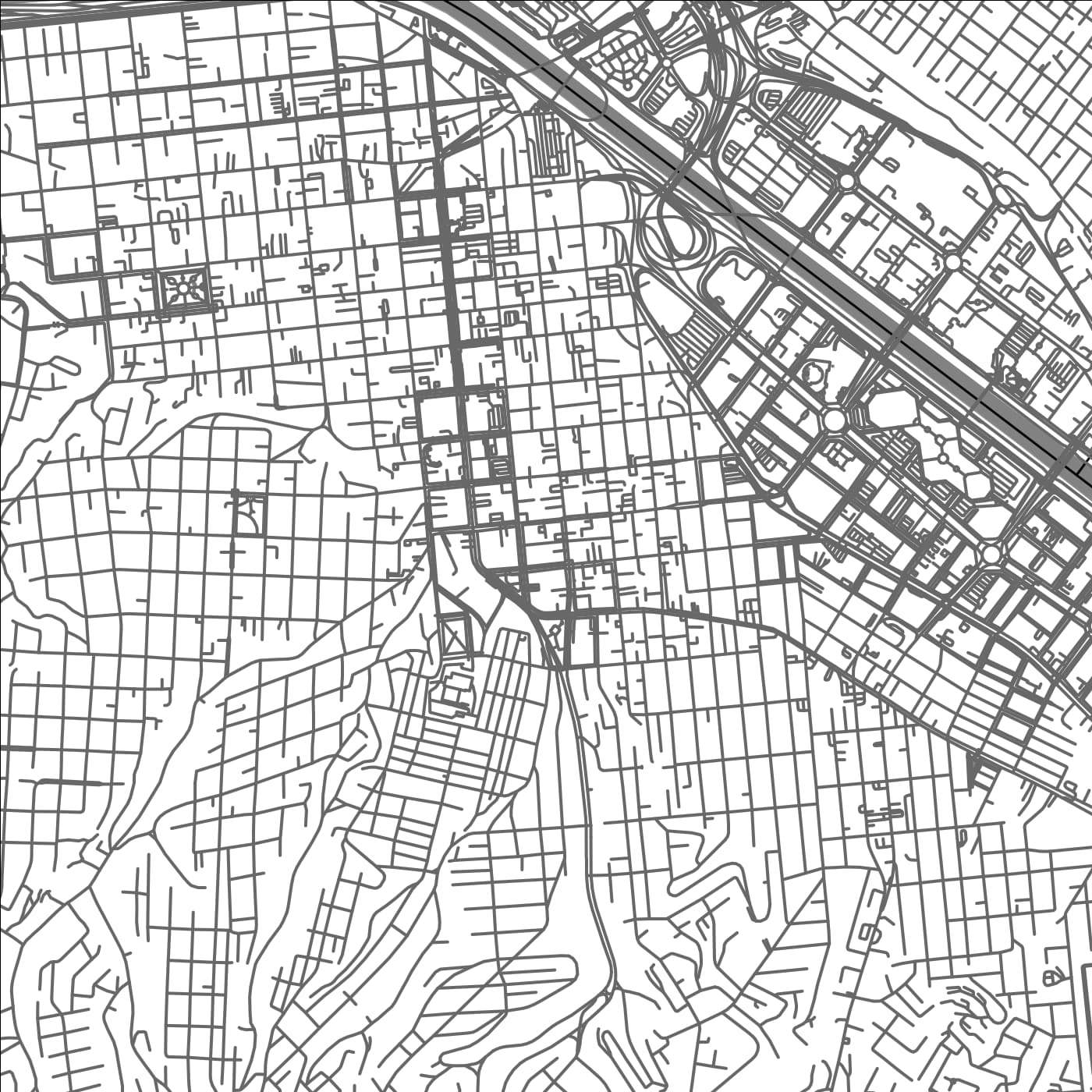 ROAD MAP OF TIJUANA, MEXICO BY MAPBAKES