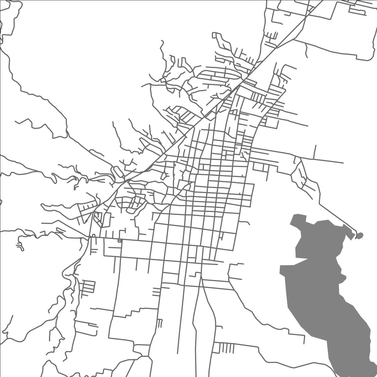 ROAD MAP OF TIXTLA DE GUERRERO, MEXICO BY MAPBAKES