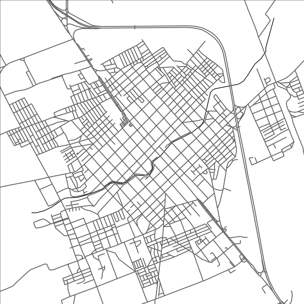 ROAD MAP OF VICTOR ROSALES, MEXICO BY MAPBAKES