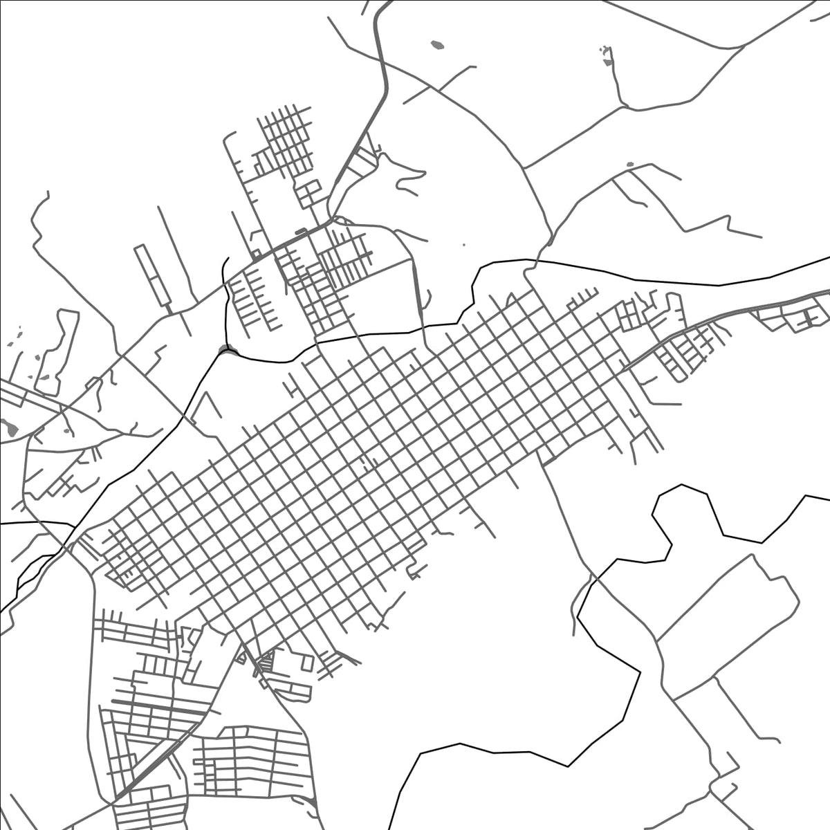 ROAD MAP OF VILLAFLORES, MEXICO BY MAPBAKES