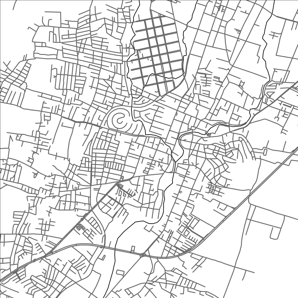 ROAD MAP OF YAUTEPEC DE ZARAGOZA, MEXICO BY MAPBAKES