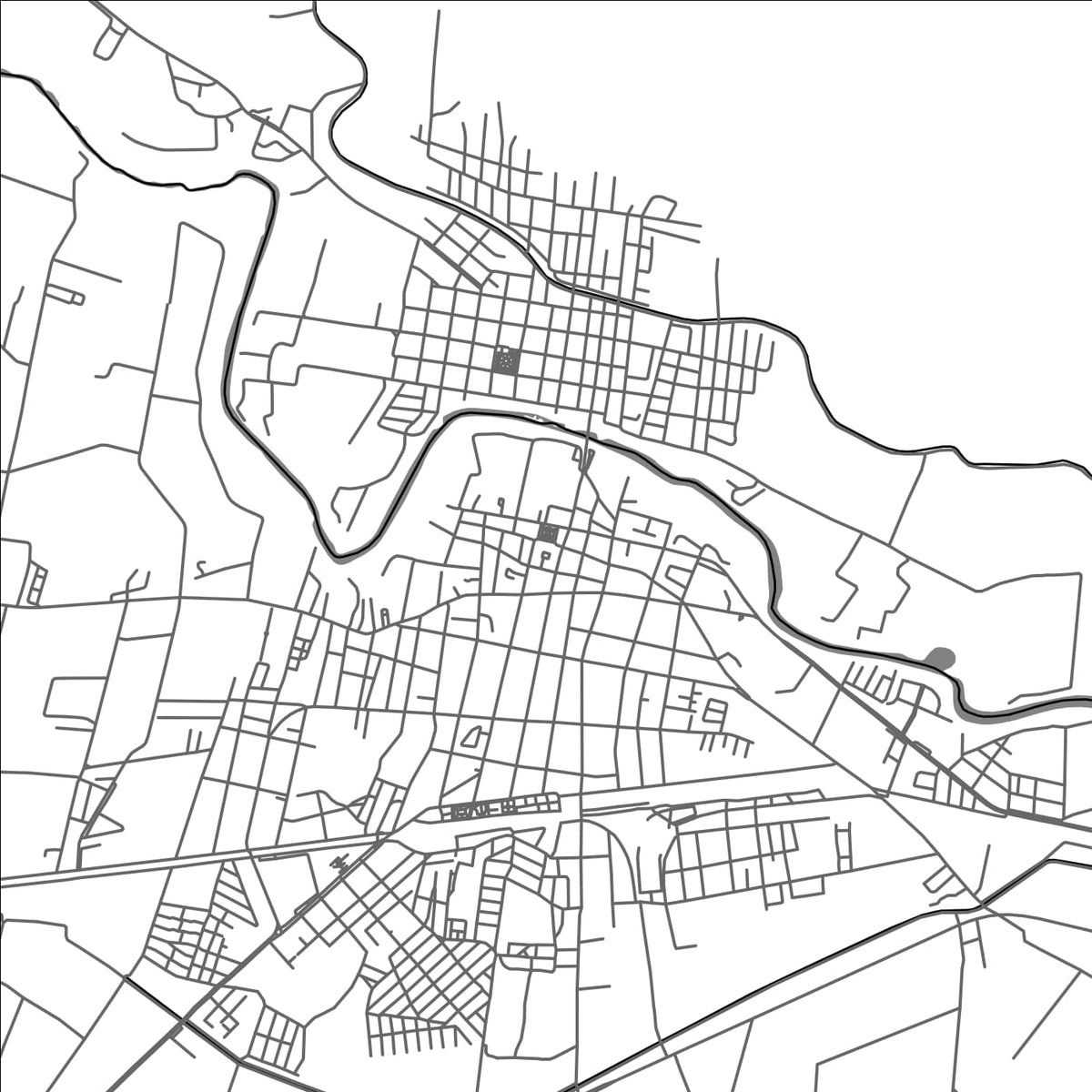 ROAD MAP OF YURECUARO, MEXICO BY MAPBAKES