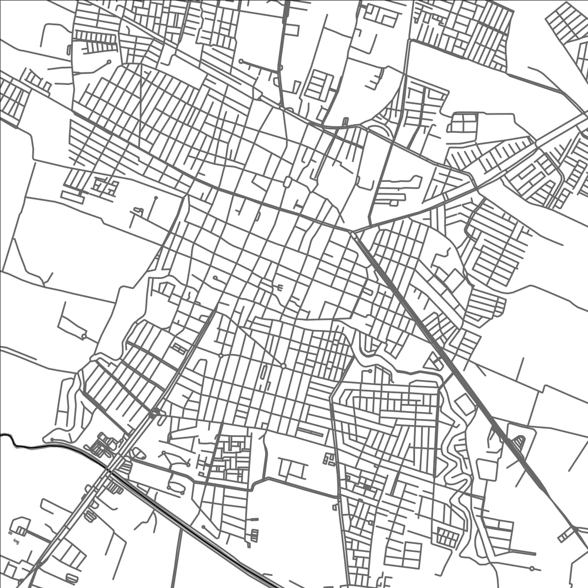 ROAD MAP OF ZAMORA, MEXICO BY MAPBAKES
