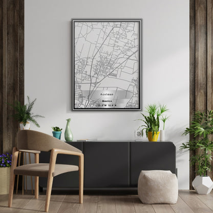 ROAD MAP OF ACOLMAN, MEXICO BY MAPBAKES