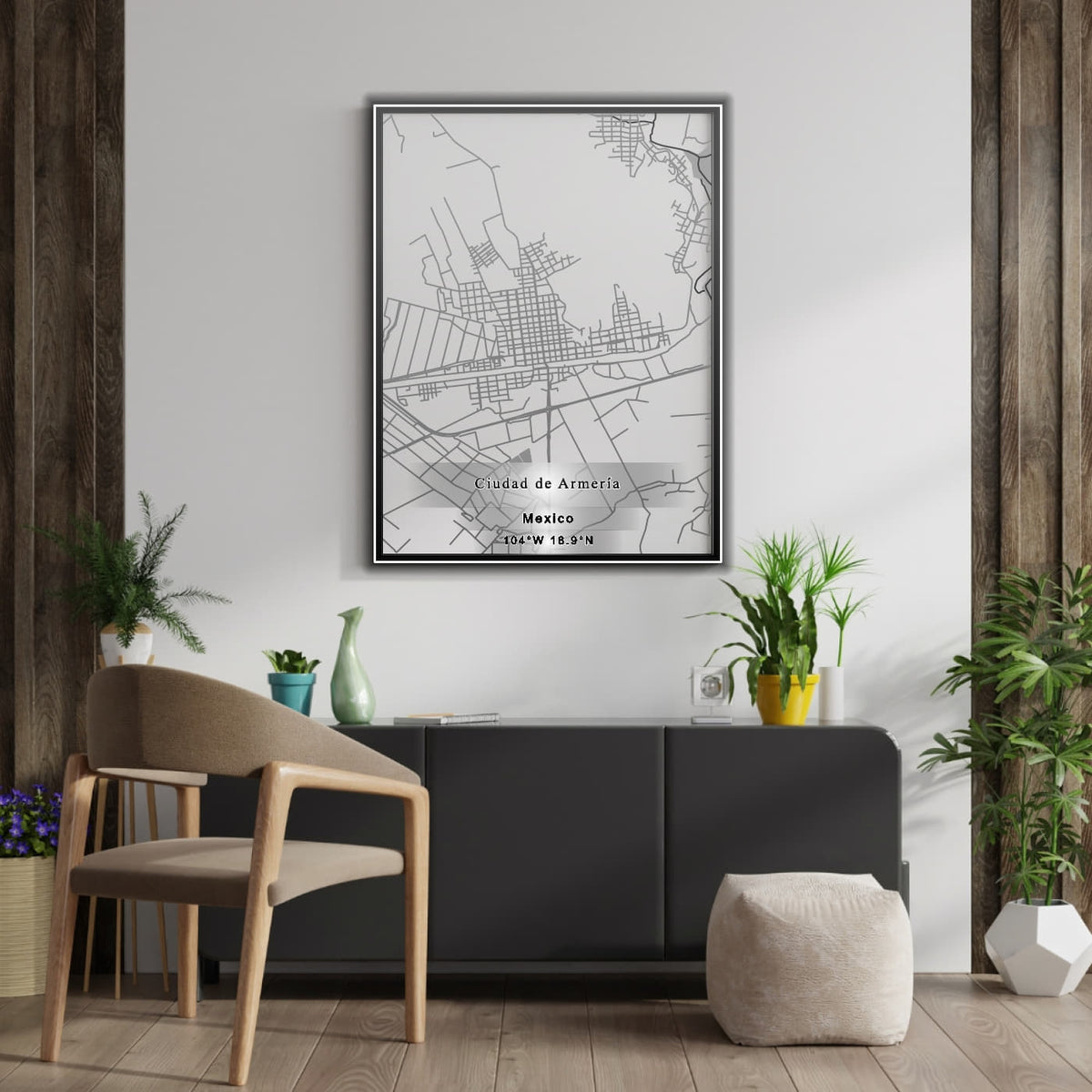 ROAD MAP OF CIUDAD DE ARMERIA, MEXICO BY MAPBAKES