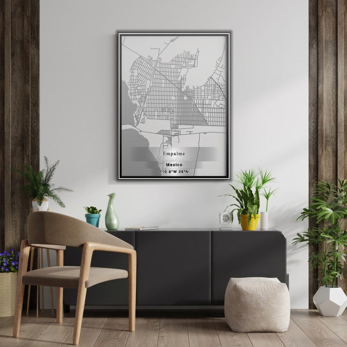 ROAD MAP OF EMPALME, MEXICO BY MAPBAKES