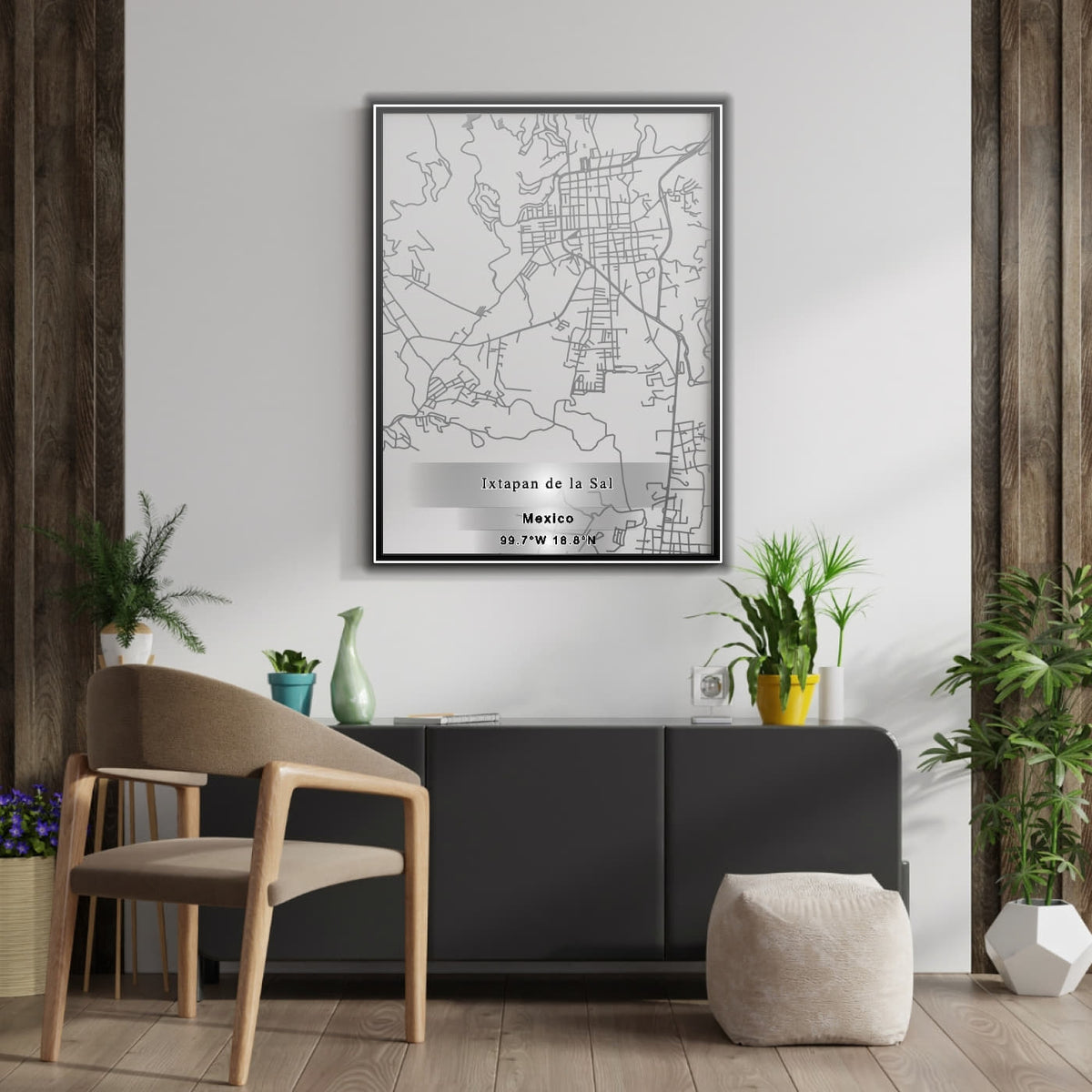 ROAD MAP OF IXTAPAN DE LA SAL, MEXICO BY MAPBAKES
