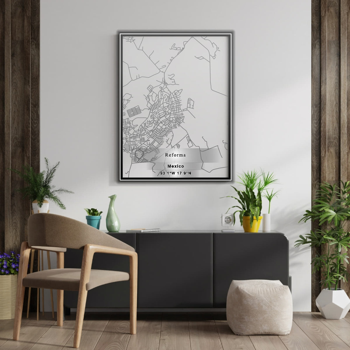 ROAD MAP OF REFORMA, MEXICO BY MAPBAKES