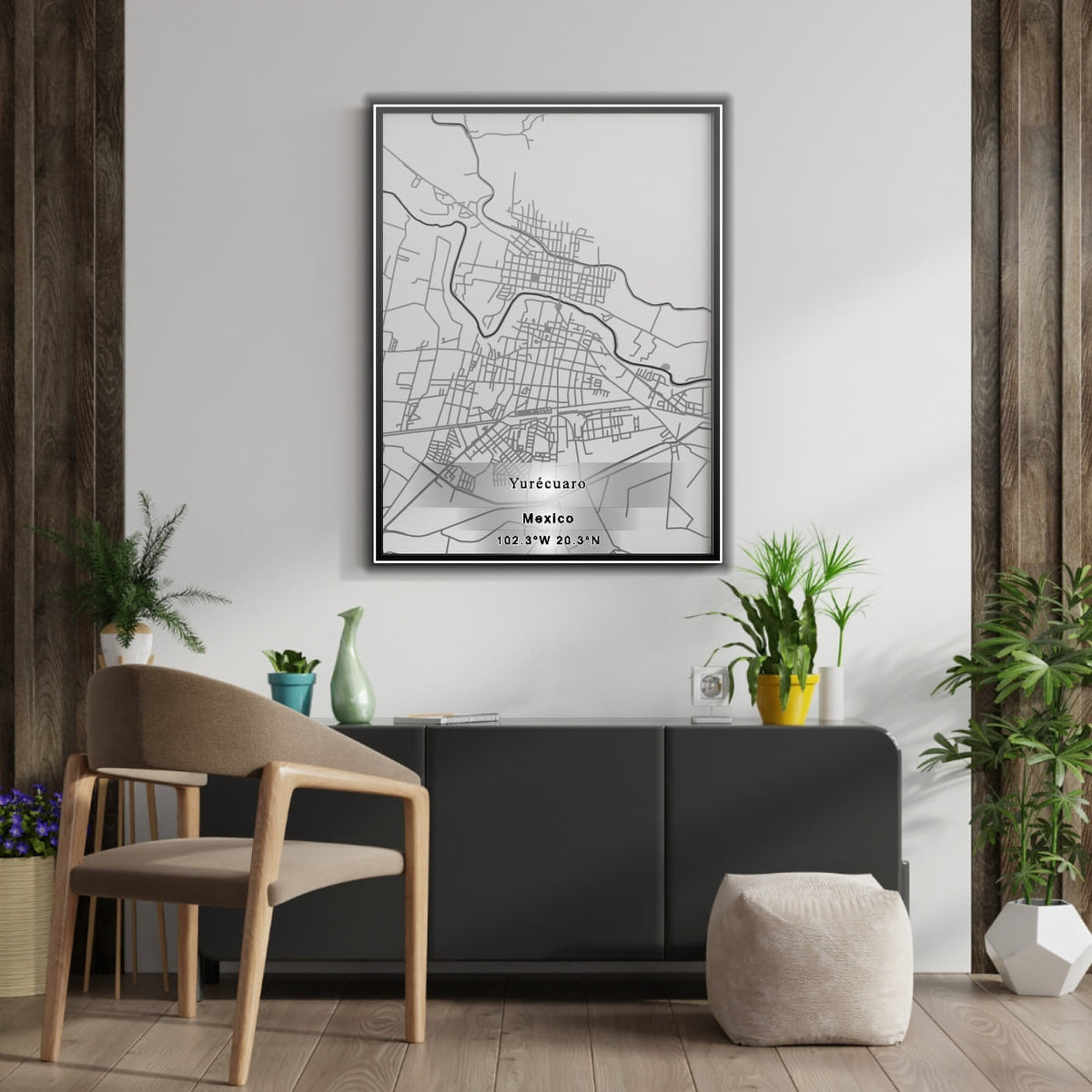 ROAD MAP OF YURECUARO, MEXICO BY MAPBAKES