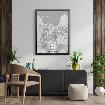 ROAD MAP OF YURIRIA, MEXICO BY MAPBAKES
