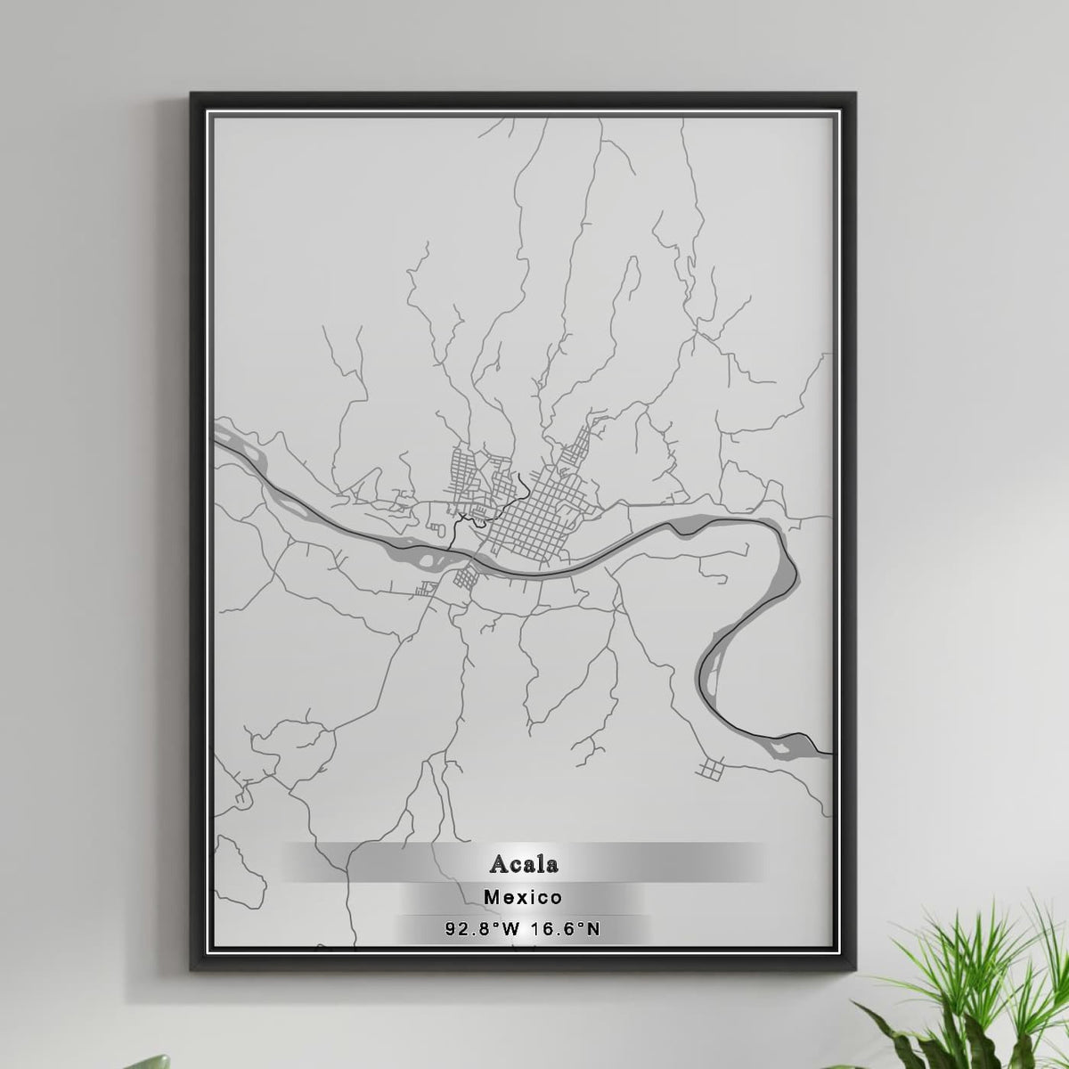 ROAD MAP OF ACALA, MEXICO BY MAPBAKES