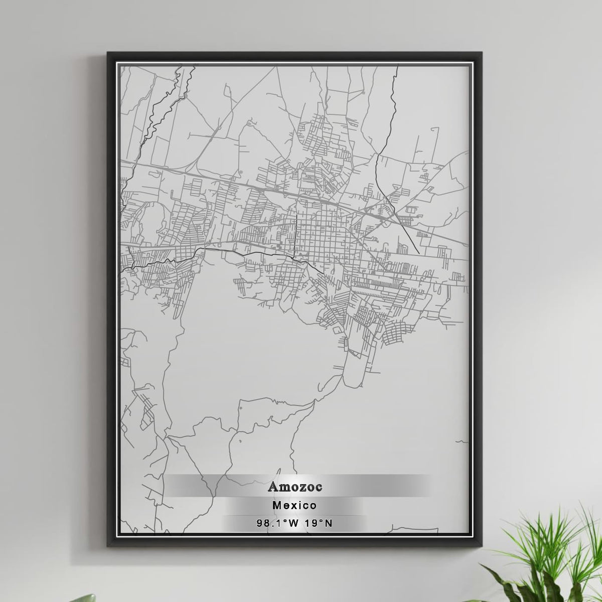 ROAD MAP OF AMOZOC, MEXICO BY MAPBAKES