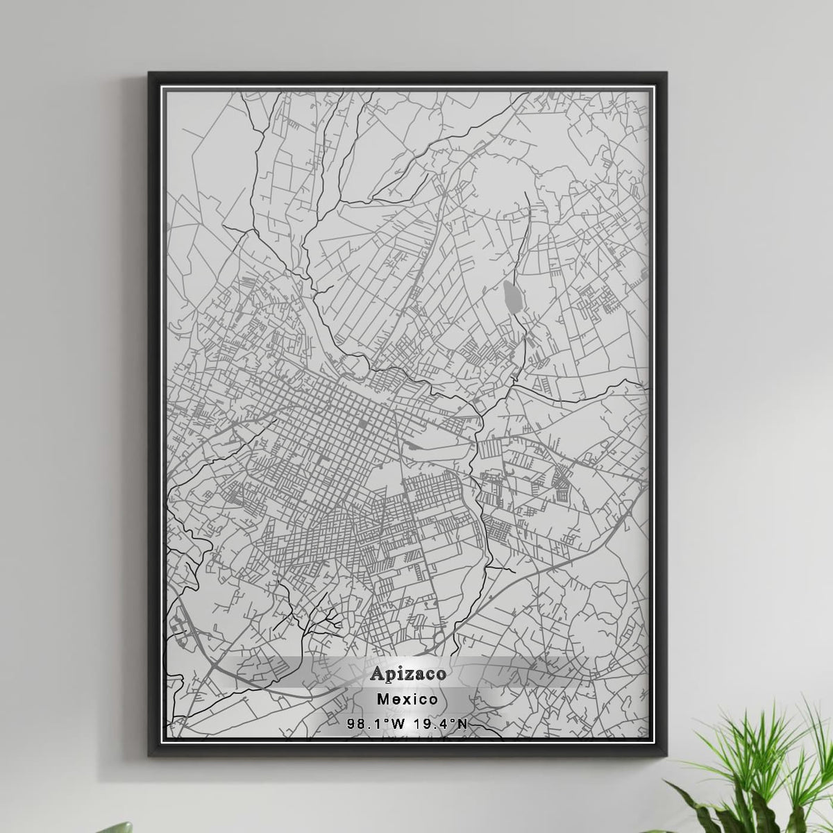 ROAD MAP OF APIZACO, MEXICO BY MAPBAKES