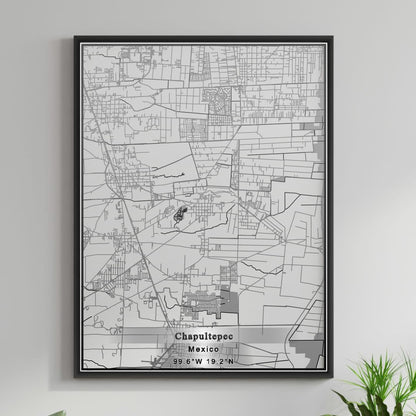 ROAD MAP OF CHAPULTEPEC, MEXICO BY MAPBAKES