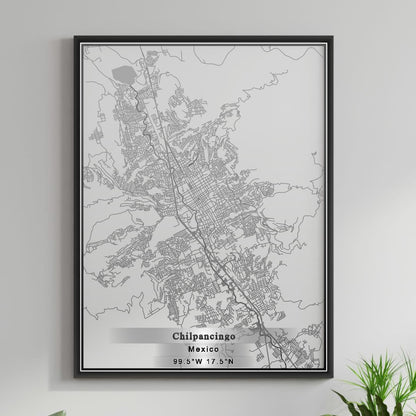 ROAD MAP OF CHILPANCINGO, MEXICO BY MAPBAKES