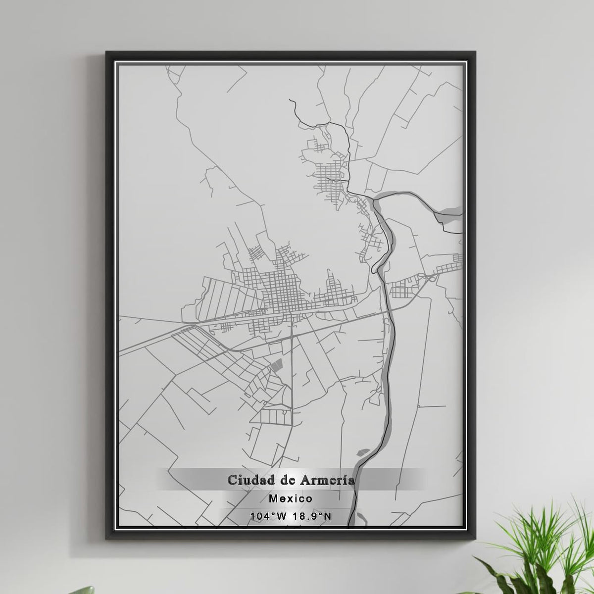 ROAD MAP OF CIUDAD DE ARMERIA, MEXICO BY MAPBAKES