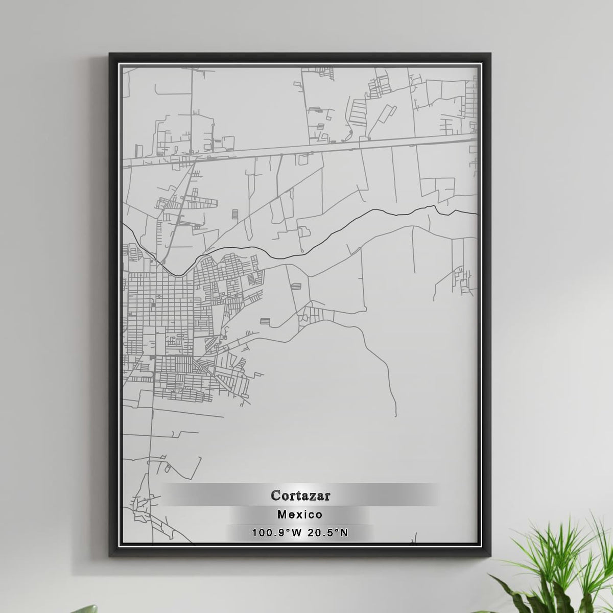 ROAD MAP OF CORTAZAR, MEXICO BY MAPBAKES