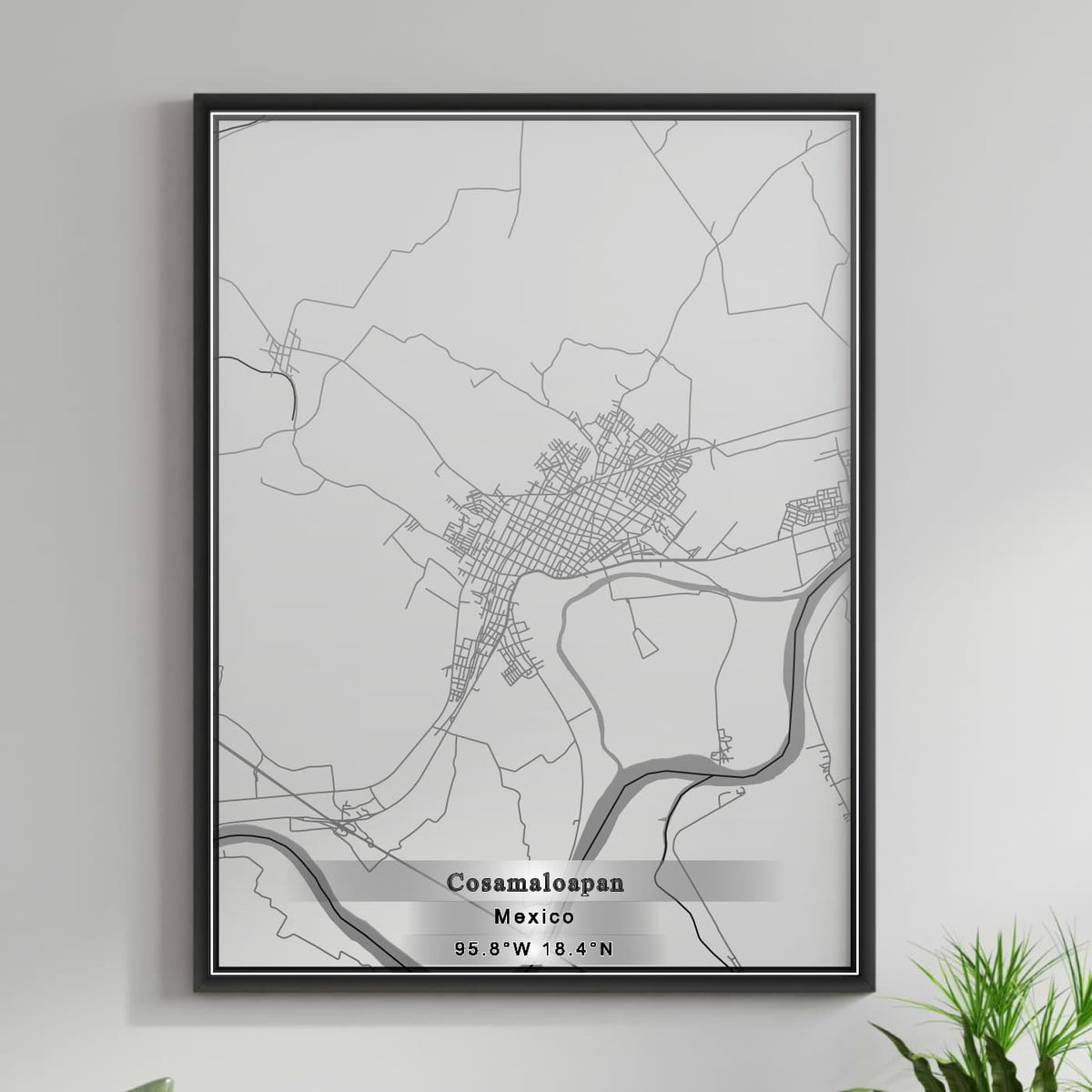 ROAD MAP OF COSAMALOAPAN, MEXICO BY MAPBAKES