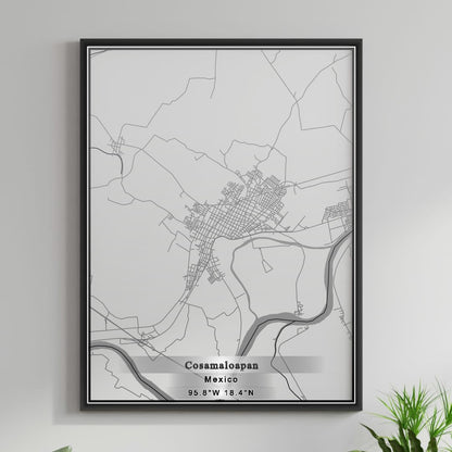 ROAD MAP OF COSAMALOAPAN, MEXICO BY MAPBAKES