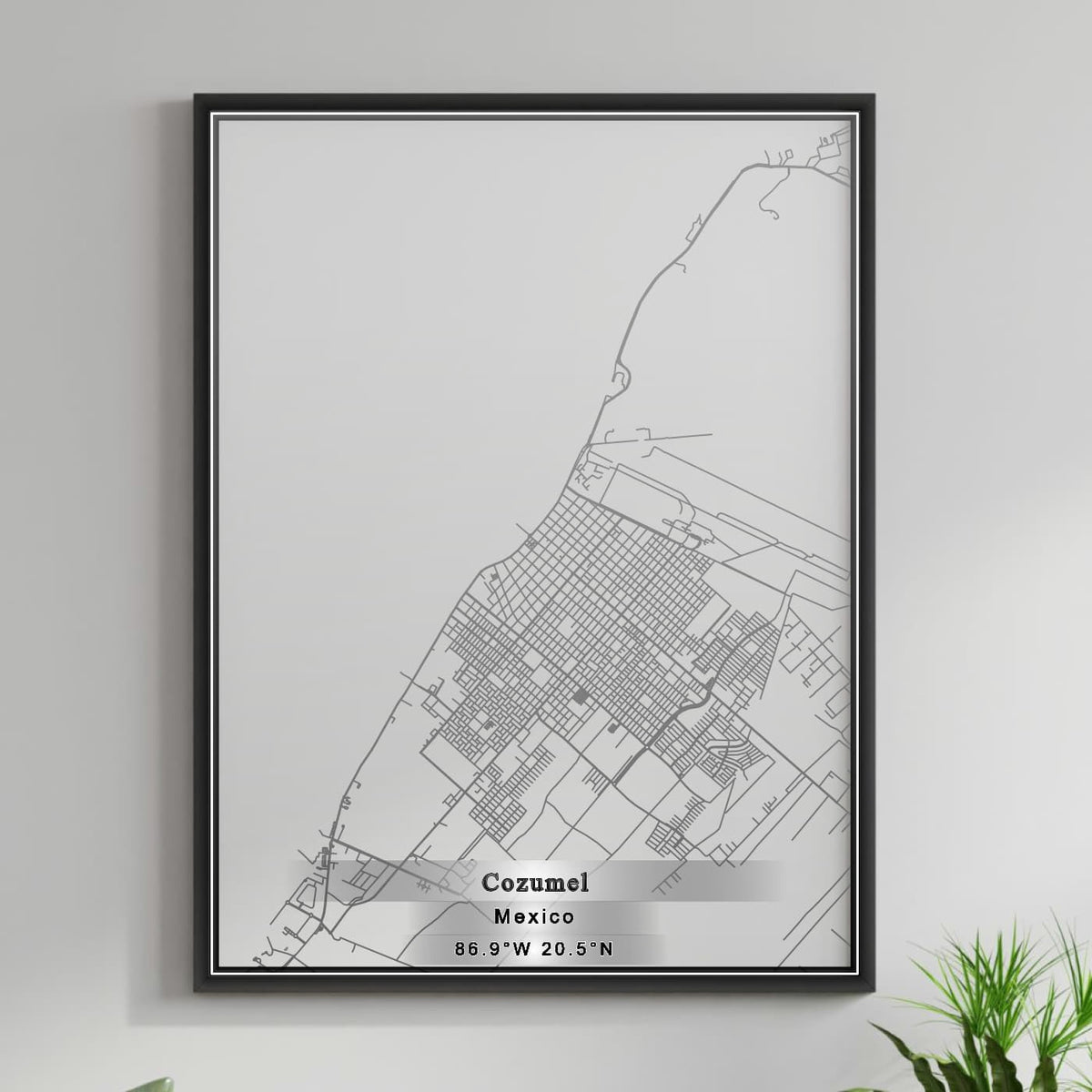 ROAD MAP OF COZUMEL, MEXICO BY MAPBAKES