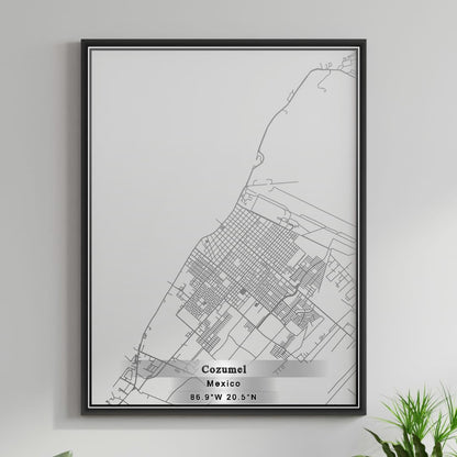 ROAD MAP OF COZUMEL, MEXICO BY MAPBAKES