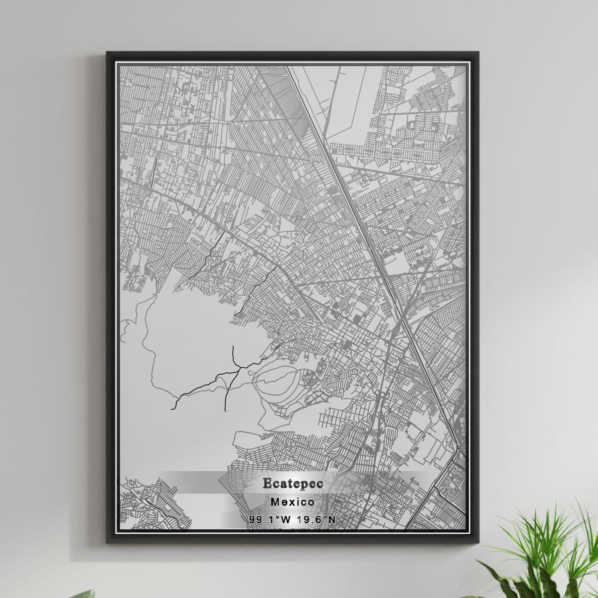 ROAD MAP OF ECATEPEC, MEXICO BY MAPBAKES