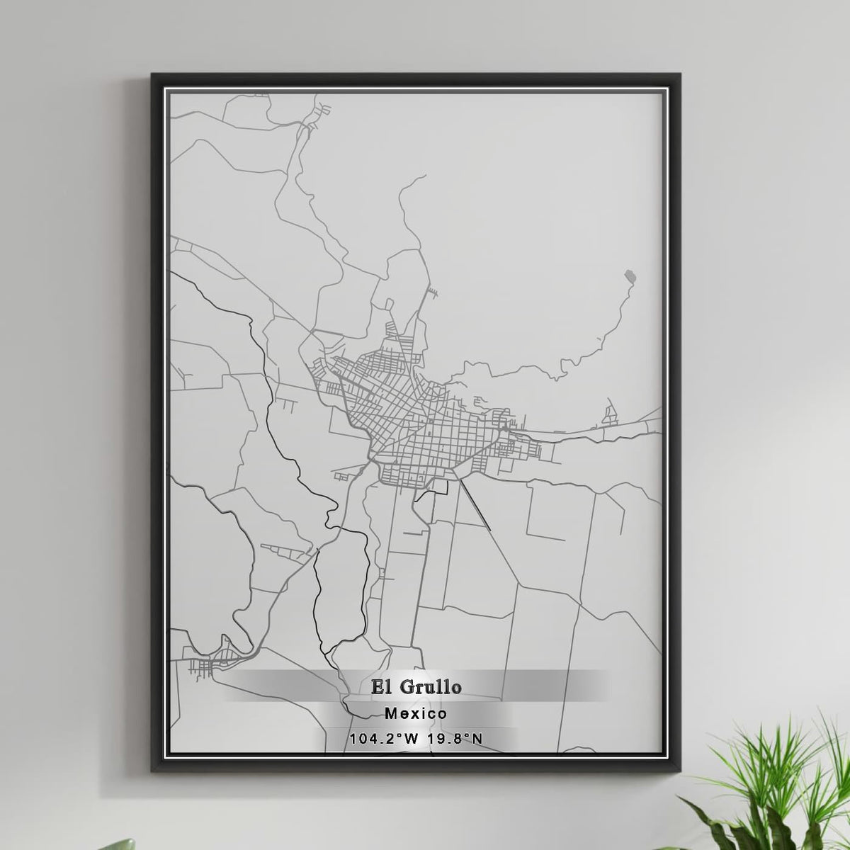 ROAD MAP OF EL GRULLO, MEXICO BY MAPBAKES