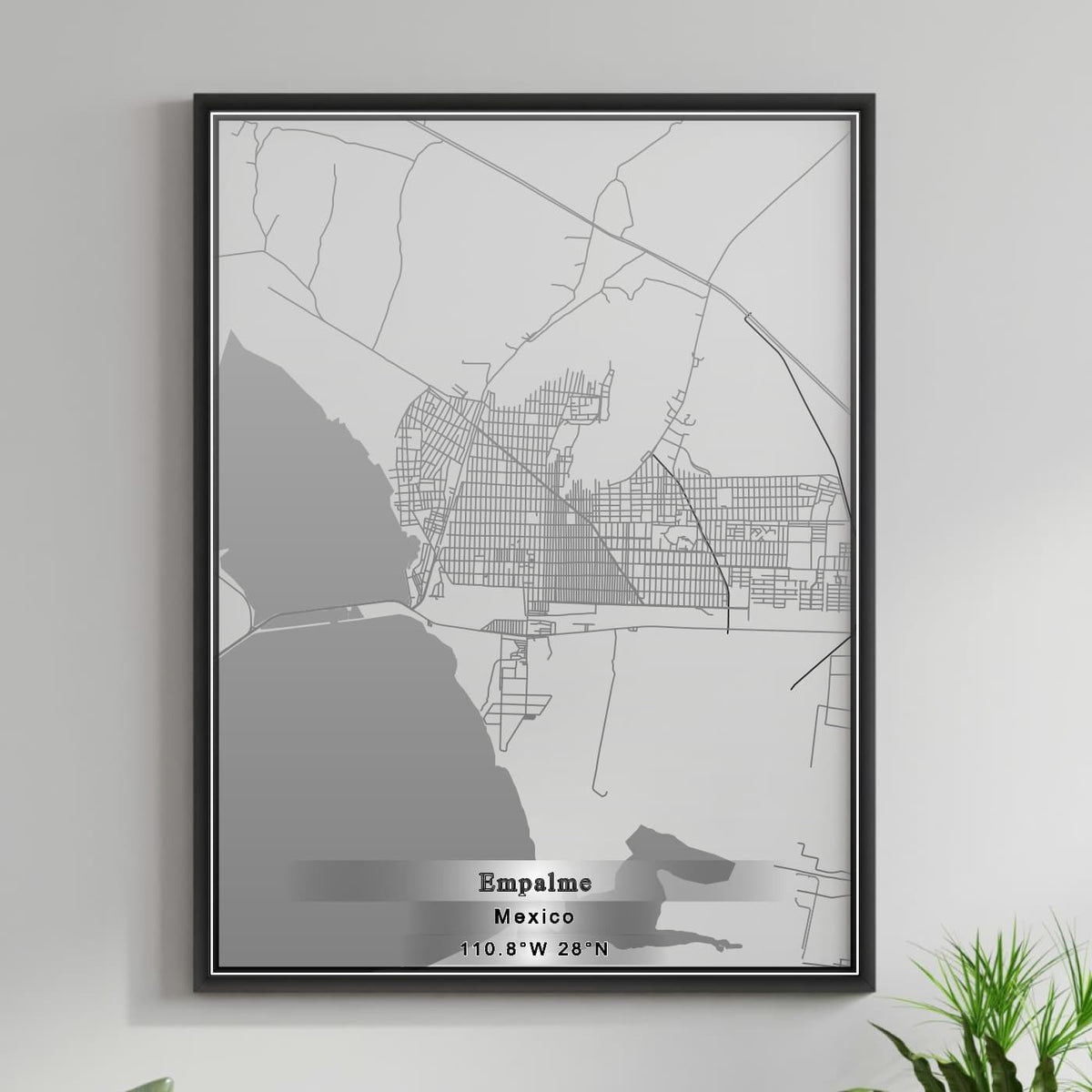 ROAD MAP OF EMPALME, MEXICO BY MAPBAKES