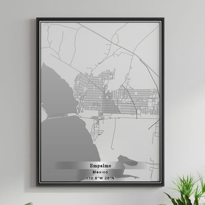 ROAD MAP OF EMPALME, MEXICO BY MAPBAKES