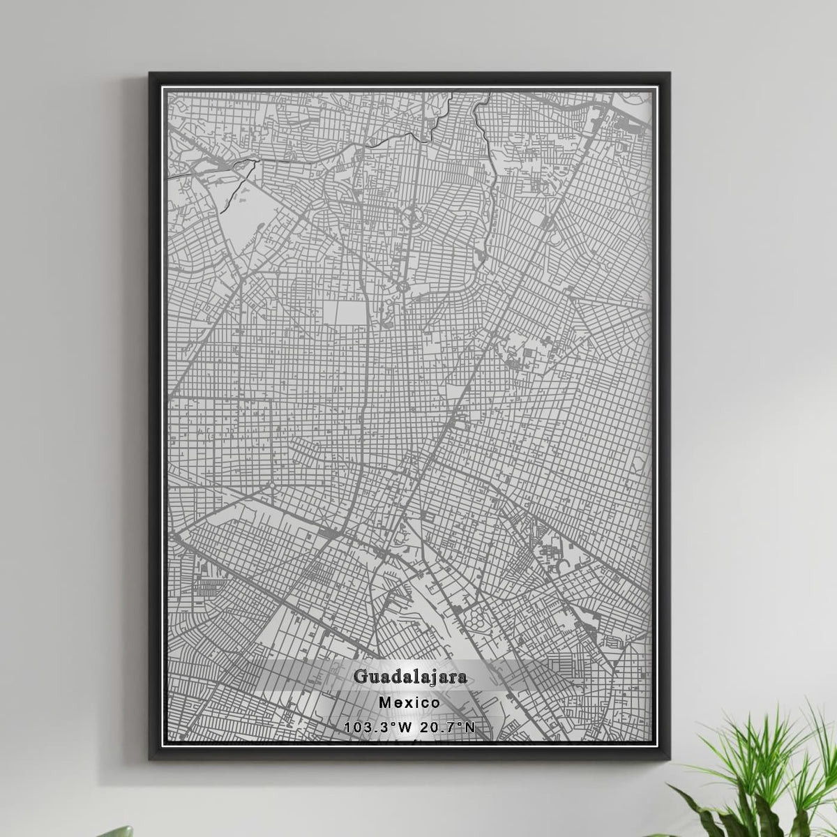 ROAD MAP OF GUADALAJARA, MEXICO BY MAPBAKES