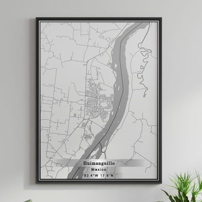 ROAD MAP OF HUIMANGUILLO, MEXICO BY MAPBAKES