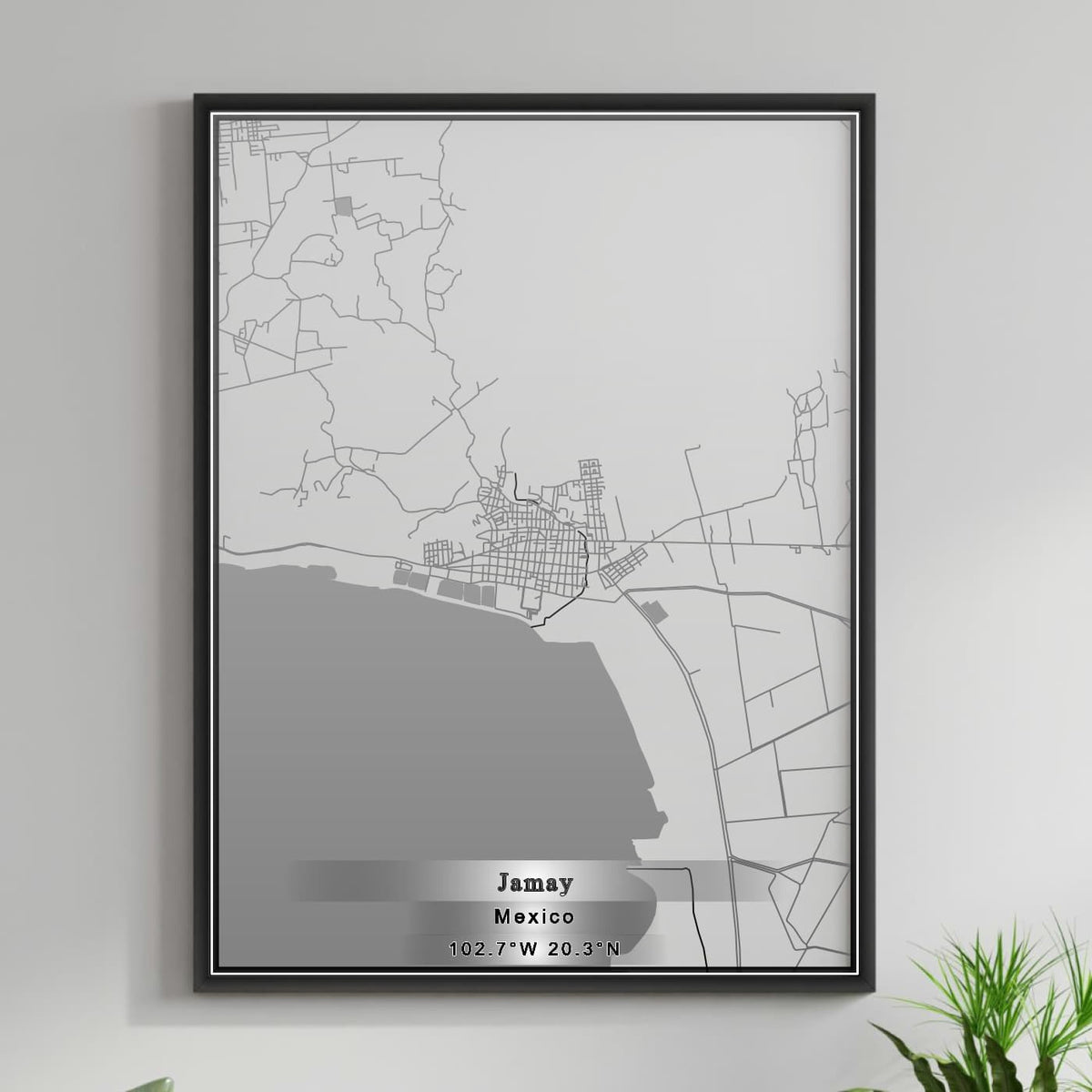 ROAD MAP OF JAMAY, MEXICO BY MAPBAKES