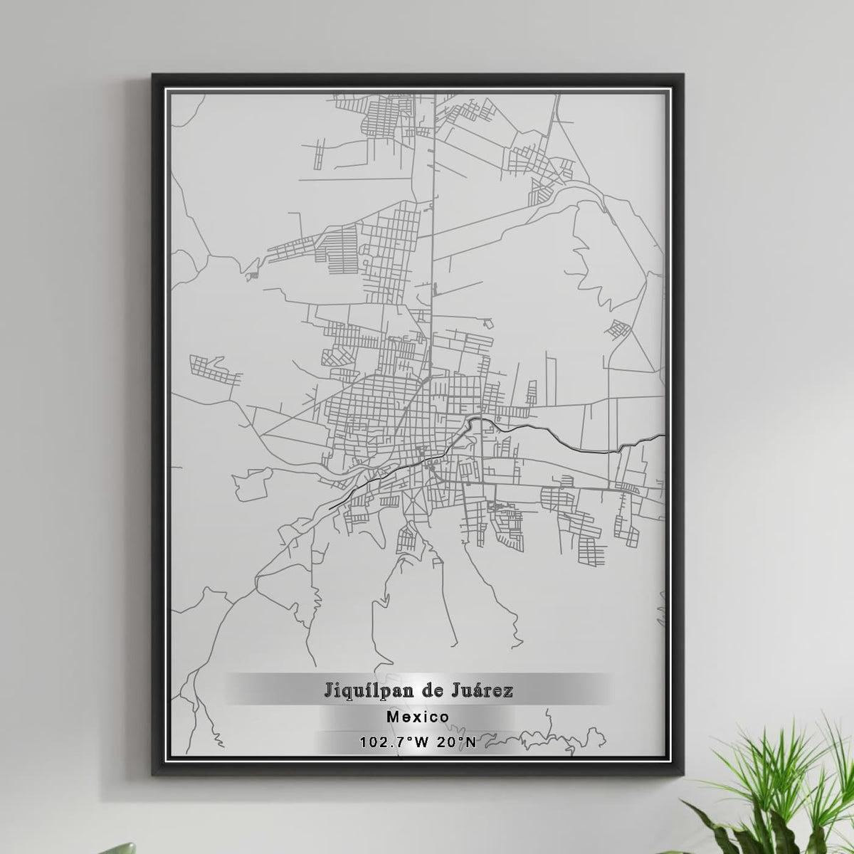 ROAD MAP OF JIQUILPAN DE JUAREZ, MEXICO BY MAPBAKES