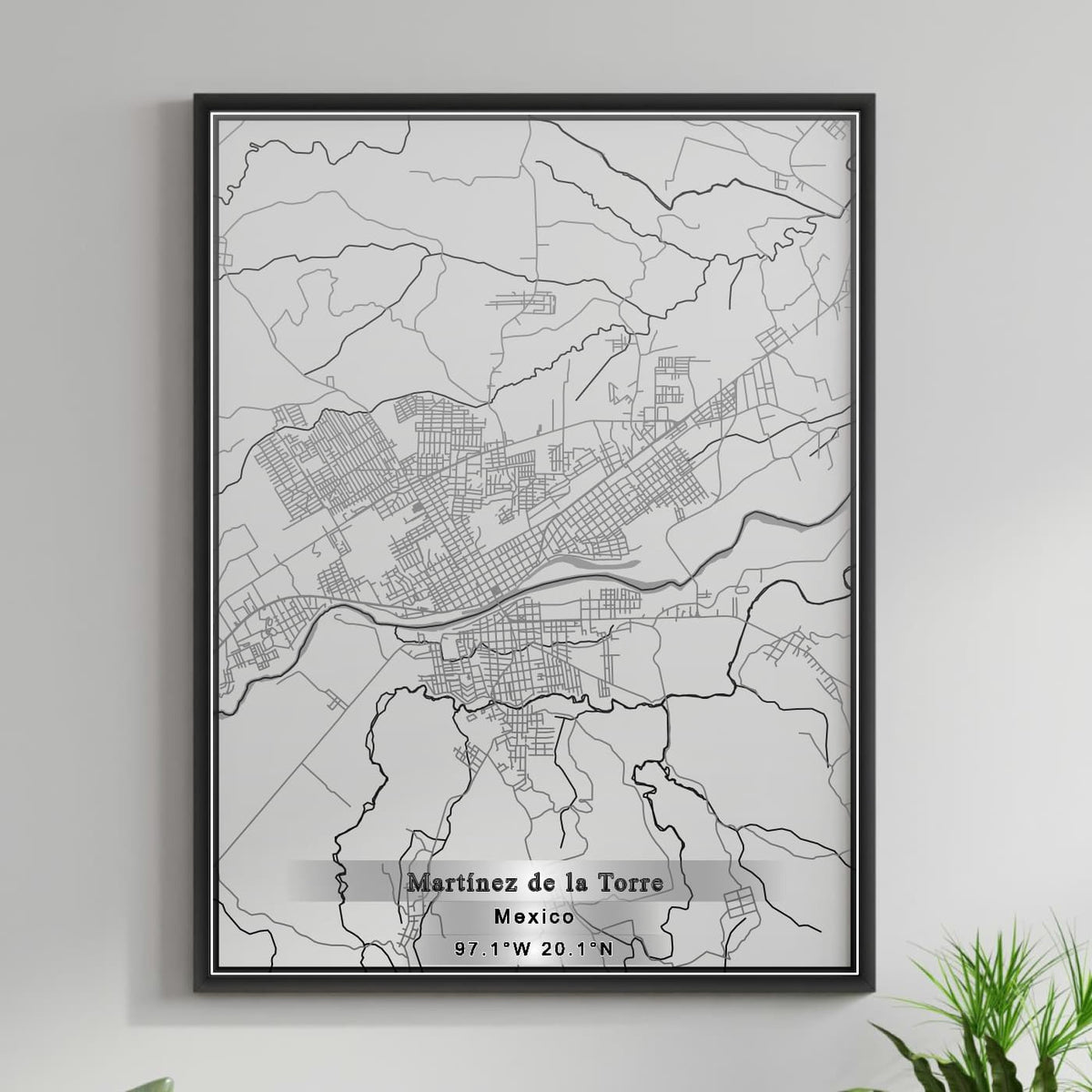 ROAD MAP OF MARTINEZ DE LA TORRE, MEXICO BY MAPBAKES
