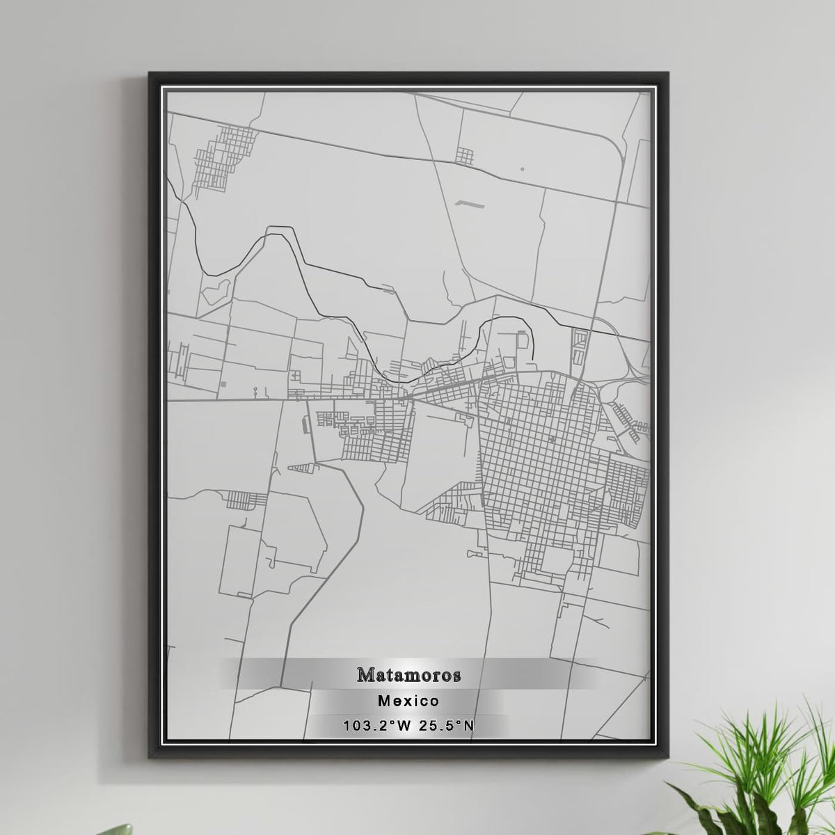 ROAD MAP OF MATAMOROS, MEXICO BY MAPBAKES