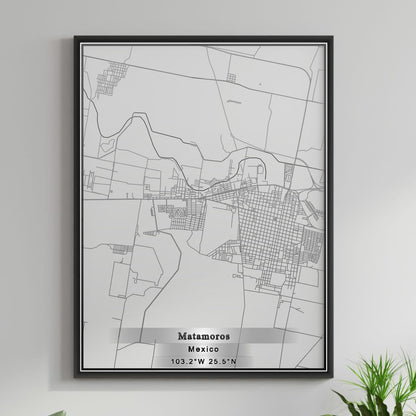 ROAD MAP OF MATAMOROS, MEXICO BY MAPBAKES