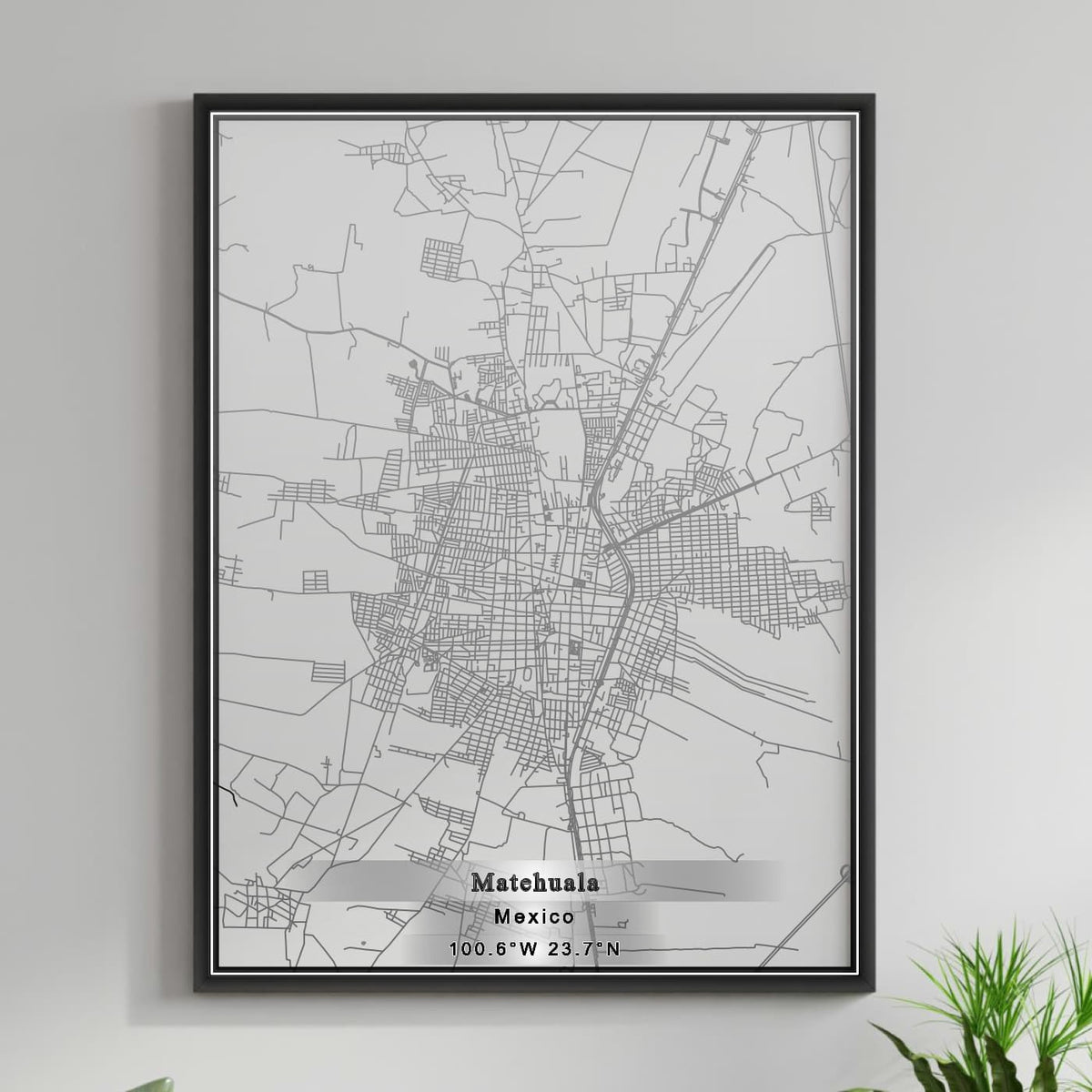 ROAD MAP OF MATEHUALA, MEXICO BY MAPBAKES