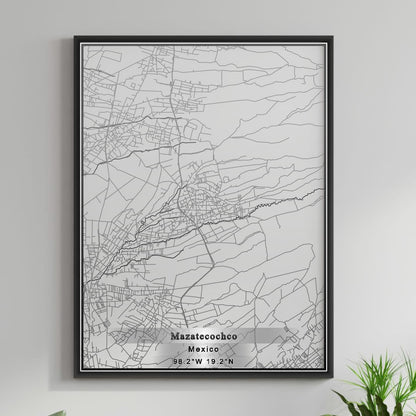 ROAD MAP OF MAZATECOCHCO, MEXICO BY MAPBAKES