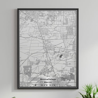 ROAD MAP OF MEXICALTZINGO, MEXICO BY MAPBAKES