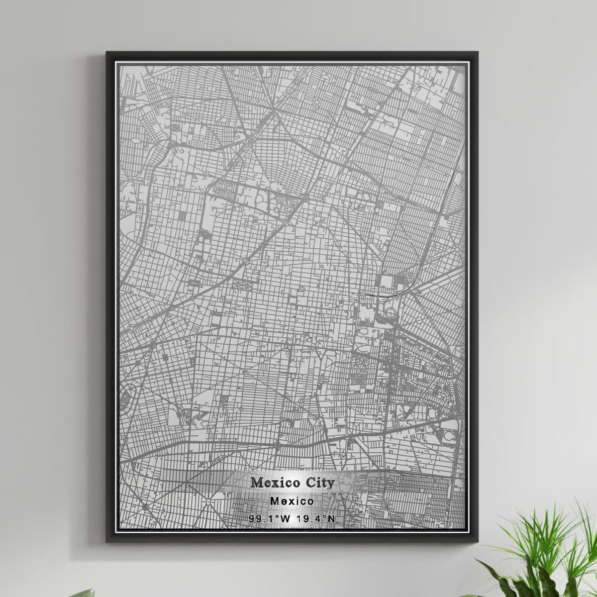 ROAD MAP OF MEXICO CITY, MEXICO BY MAPBAKES