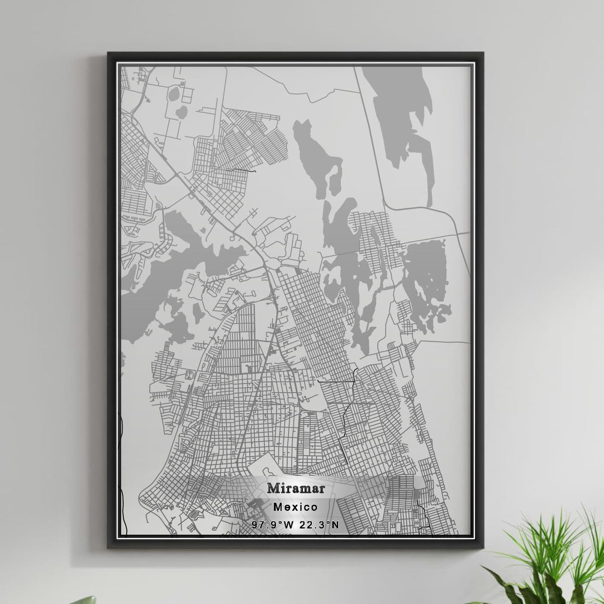 ROAD MAP OF MIRAMAR, MEXICO BY MAPBAKES
