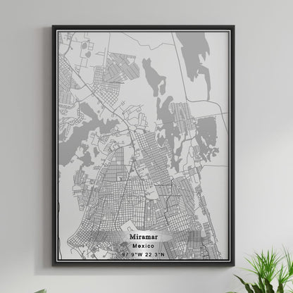 ROAD MAP OF MIRAMAR, MEXICO BY MAPBAKES