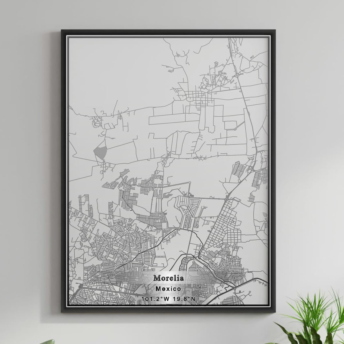 ROAD MAP OF MORELIA, MEXICO BY MAPBAKES
