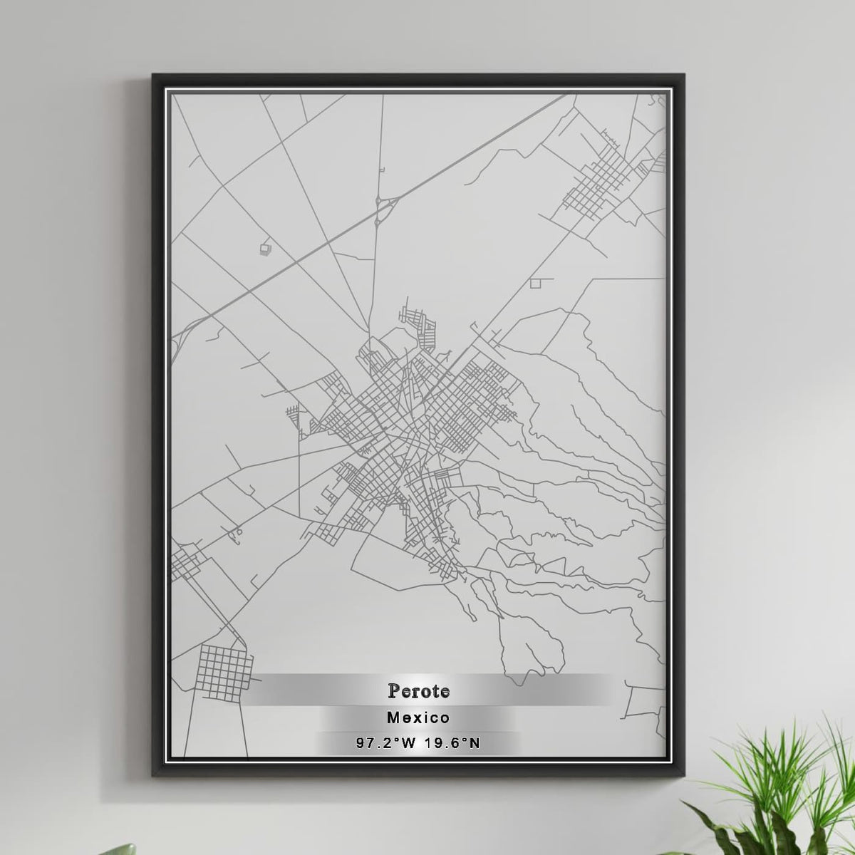 ROAD MAP OF PEROTE, MEXICO BY MAPBAKES