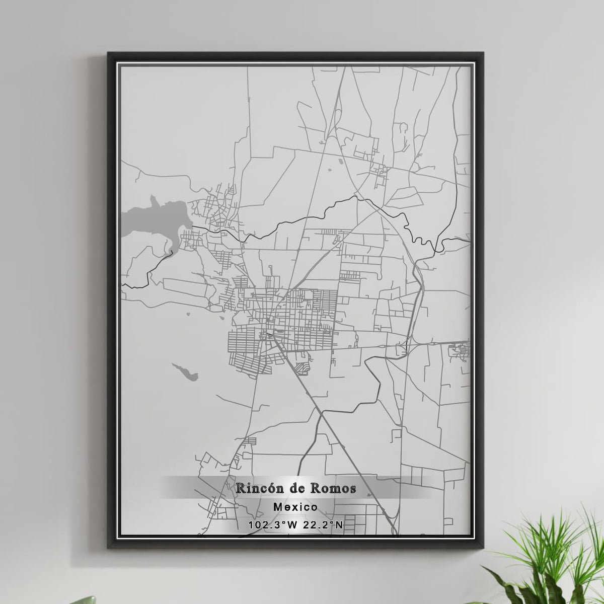 ROAD MAP OF RINCON DE ROMOS, MEXICO BY MAPBAKES