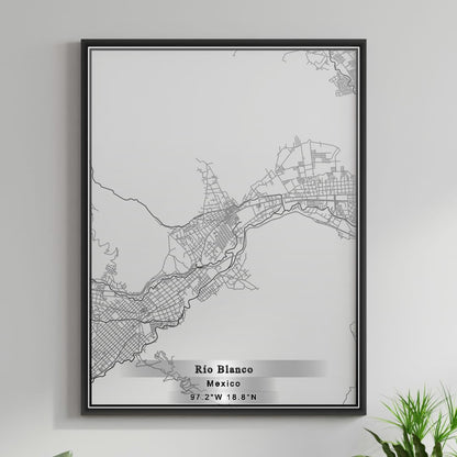 ROAD MAP OF RIO BLANCO, MEXICO BY MAPBAKES