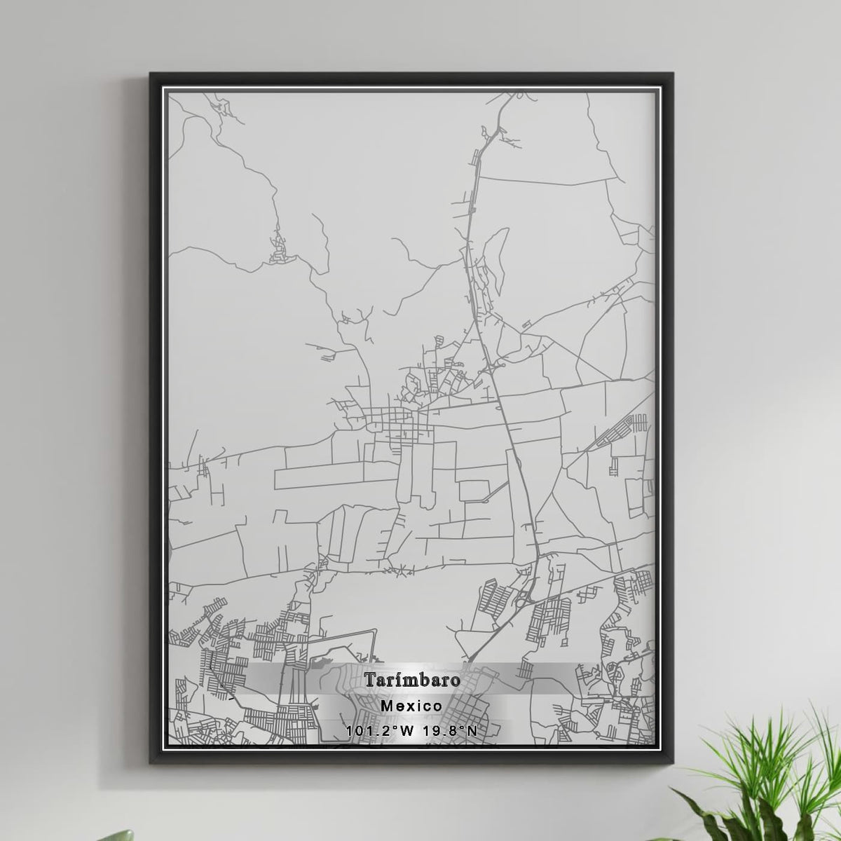 ROAD MAP OF TARIMBARO, MEXICO BY MAPBAKES