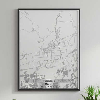 ROAD MAP OF TARIMBARO, MEXICO BY MAPBAKES
