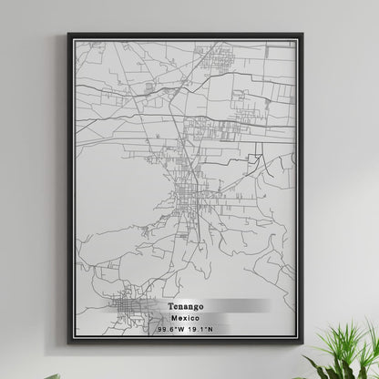 ROAD MAP OF TENANGO, MEXICO BY MAPBAKES