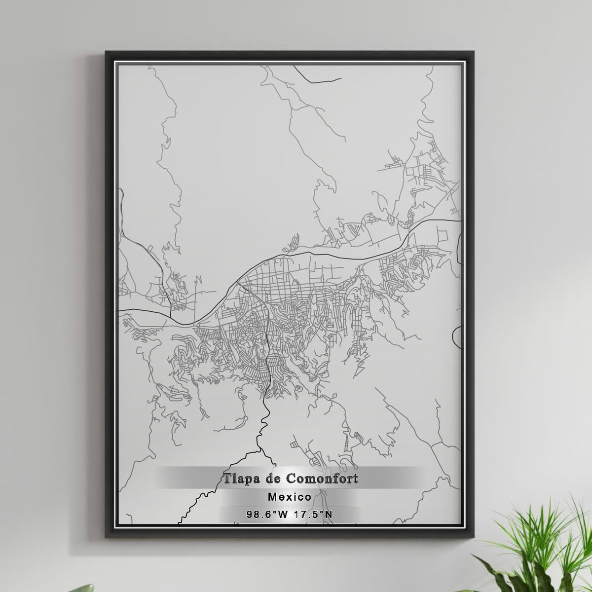 ROAD MAP OF TLAPA DE COMONFORT, MEXICO BY MAPBAKES